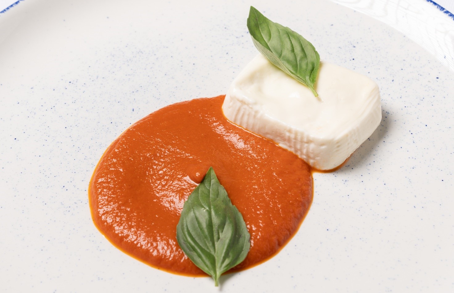Soft cheese in tomato sauce